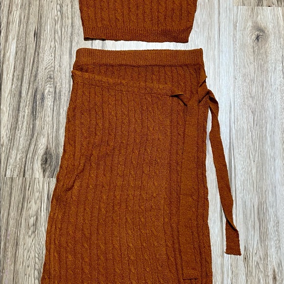 Anthropologie Current Air Ribbed Knit Skirt Set; NWT - Picture 4 of 5